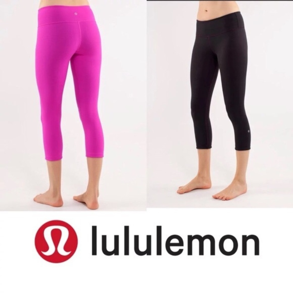 Lululemon Wunder Under REVERSIBLE Crop Size 6